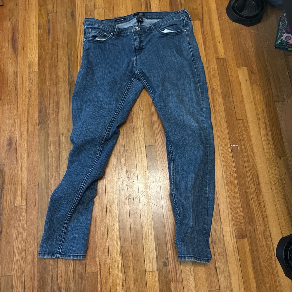 a.n.a Dark Blue Curvy Skinny Jeans